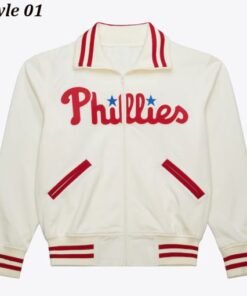 Cream Philadelphia Phillies Vintage Batting Practice Jacket