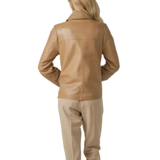 Brown Leather Shirt Womens