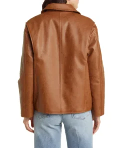 Muse Classic Brown Leather Bomber Jacket Women’s