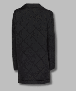 Black Double Breasted Women’s Quilted Jacket