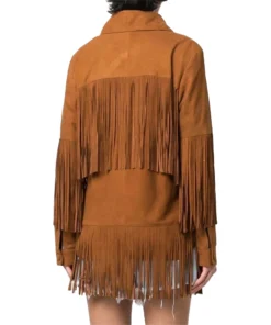 Brown Fringe Leather Jacket