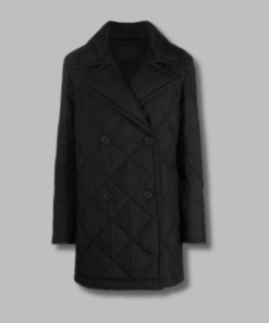 Black Double Breasted Women’s Quilted Jacket