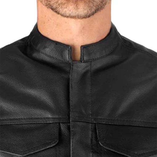 Leather Motorcycle Vest For Men