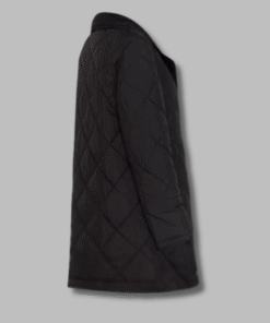Black Double Breasted Women’s Quilted Jacket