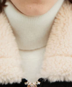 Pure Ballie Black Shearlng Leather Vest