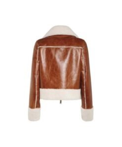 Womens B3 Shearling Brown Sheepskin Leather Jacket