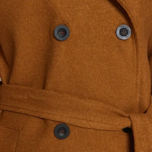 Eleanor Brown Double Breasted Wool Coat