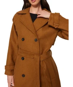 Eleanor Brown Double Breasted Wool Coat