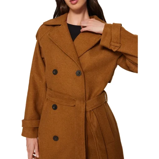 Eleanor Brown Double Breasted Wool Coat