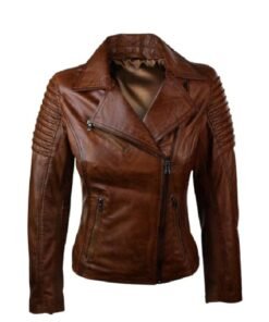 Cafe Racer Brown Leather Jacket
