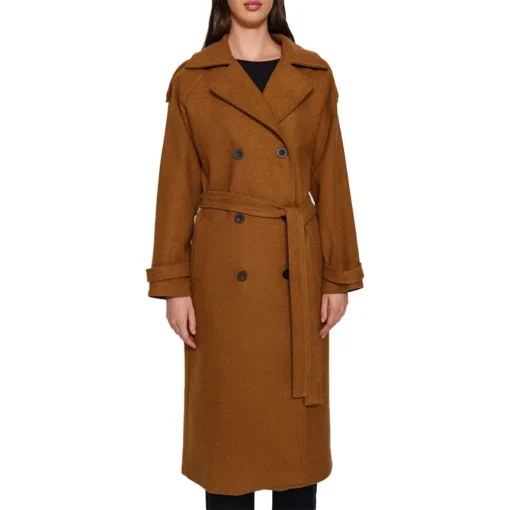 Eleanor Brown Double Breasted Wool Coat