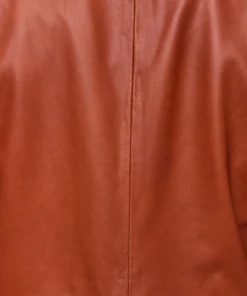 Lucas Brown Leather Safari Jacket Mens