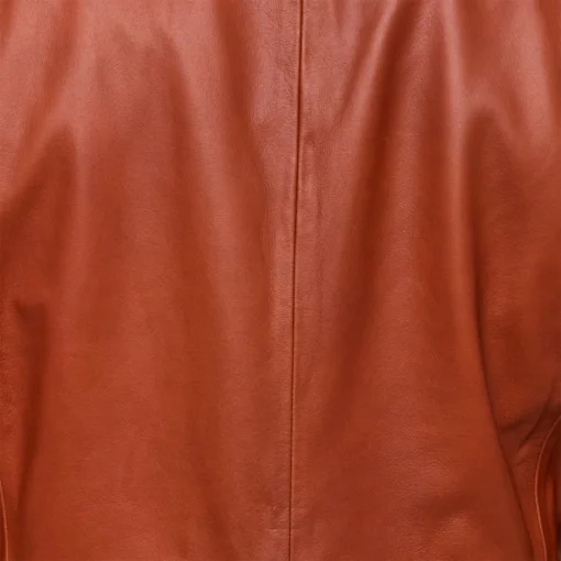 Lucas Brown Leather Safari Jacket Mens