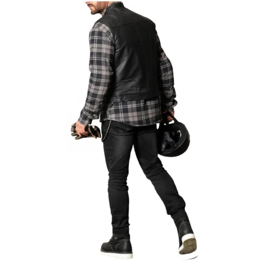 Leather Motorcycle Vest For Men