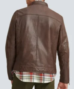 Men Distressed Brown Motorcycle Leather Jacket