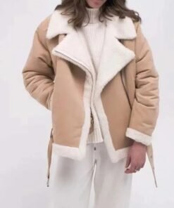 Women’s Sheepskin Beige Shearling Jacket