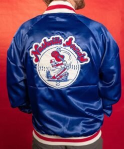 Nashville Sounds League Summer Royal Throwback Satin Jacket