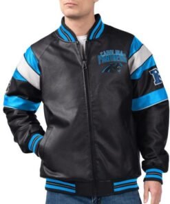 Carolina Panthers G-III Faux Varsity Leather Jacket