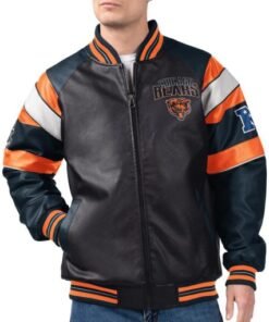 Chicago Bears G-III Faux Varsity Leather Jacket