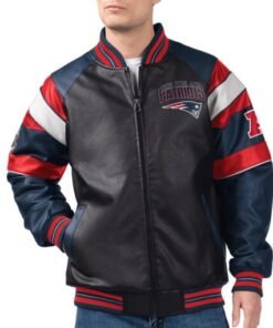 New England Patriots G-III Faux Varsity Leather Jacket
