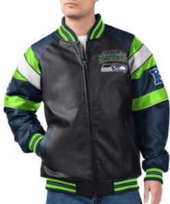Seattle Seahawks G-III Faux Varsity Leather Jacket