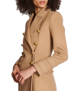 Betty Camon Brown Wool Double Breasted Coat