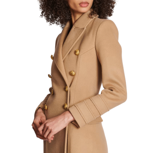 Betty Camon Brown Wool Double Breasted Coat