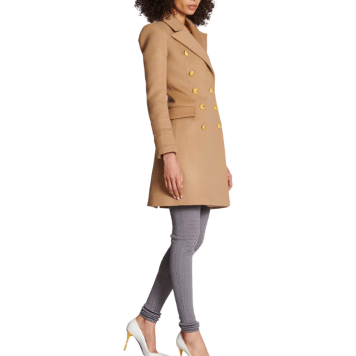 Betty Camon Brown Wool Double Breasted Coat
