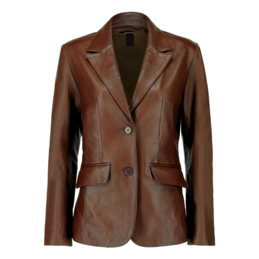 Womens Vintage Brown Fringe Leather Jacket