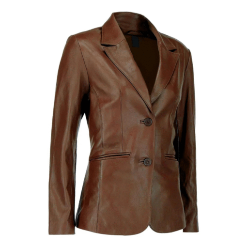 Womens Vintage Brown Fringe Leather Jacket