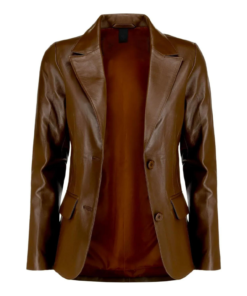 Womens Vintage Brown Fringe Leather Jacket