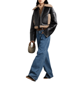 Women Black Dropped Shoulder Cropped Jacket