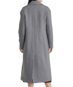 Women’s Double Breasted Grey Wool Coat