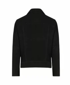Mens Black Leather Suede Biker Jacket