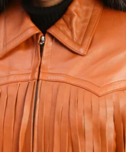 Brown Women’s Fringe Leather Jackets