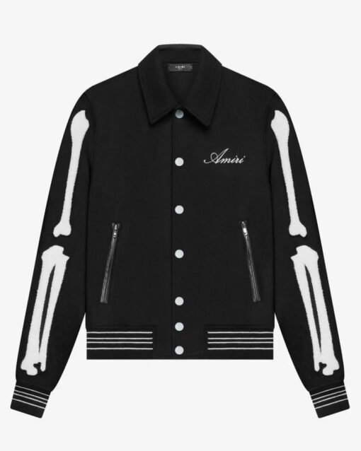 Amiri Bones Letterman Wool Jacket