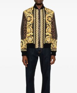 Barocco-print bomber jacket