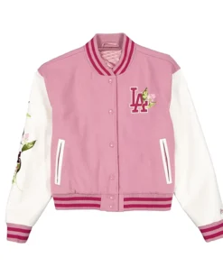 Dodgers Floral Pink Varsity Jacket