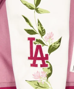 Dodgers Floral Pink Varsity Jacket
