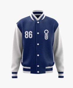 Hooded Varsity Jacket - Black