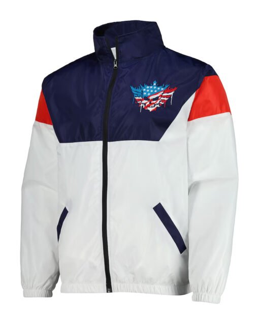Men’s White Cody Rhodes American Full-Zip Windbreaker Jacket