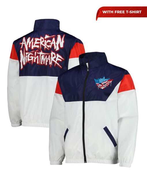 Men’s White Cody Rhodes American Full-Zip Windbreaker Jacket