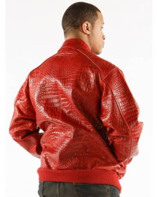 Pelle Pelle Basic Cabernet Alligator Men’s Red Real Leather Jacket