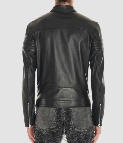 Men’s Blackmeans Black Biker Leather Jacket