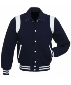 Men’s College Collared Bomber Varsity Jacket