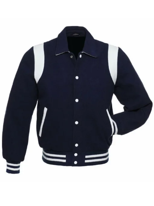 Men’s College Collared Bomber Varsity Jacket