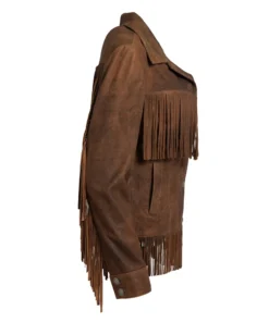 Women’s Brown Fringe Leather Jacket