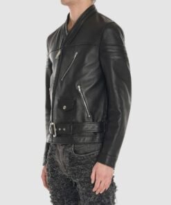 Men’s Blackmeans Black Biker Leather Jacket