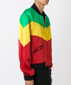 Men’s Bomber Rastafari Color Block Jacket