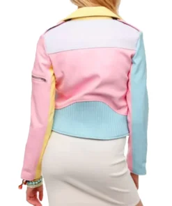 Women’s Rainbow Pastel Faux Leather Jacket